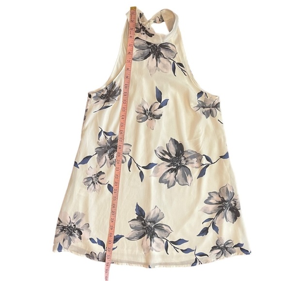 Lulu’s Darling Dearest White Floral Print Swing Halter Dress Women’s Small NWT - Picture 10 of 14